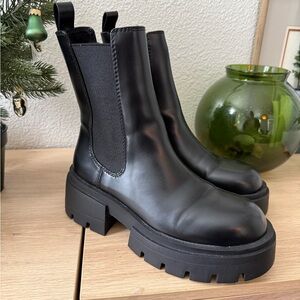 H&M Black Lug Sole Chelsea Boots